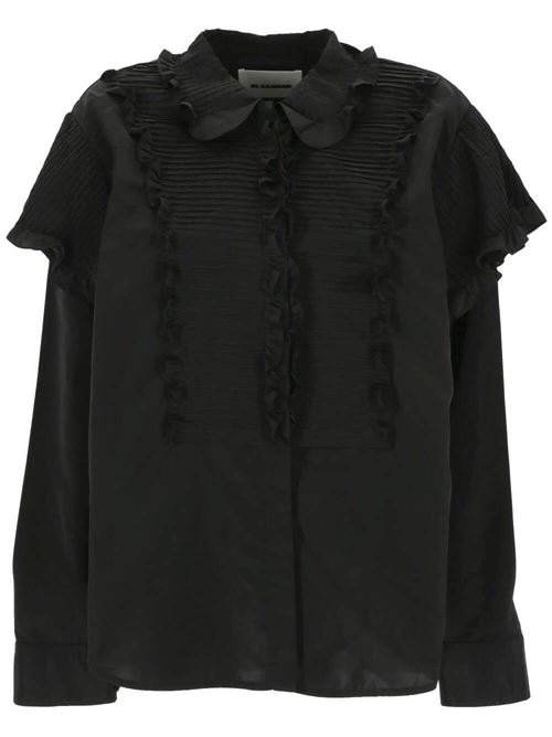 Black high-shine shirt Jil Sander | J02DL0172J70154001